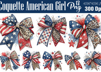 Coquette american girl png, 4th of july