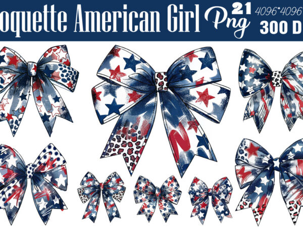 Coquette american girl png, 4th of july t shirt vector file