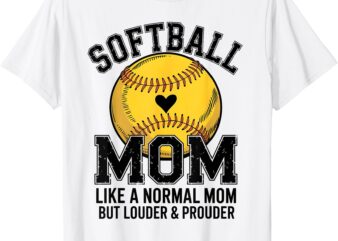 Cute Softball Mom for Mothers Day Softball Season Mom T-Shirt