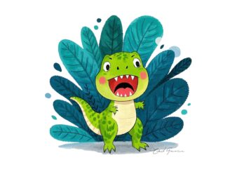 Colourful Vintage Dinosaur t-shirt design download instantly Retro Vintage T-shirt