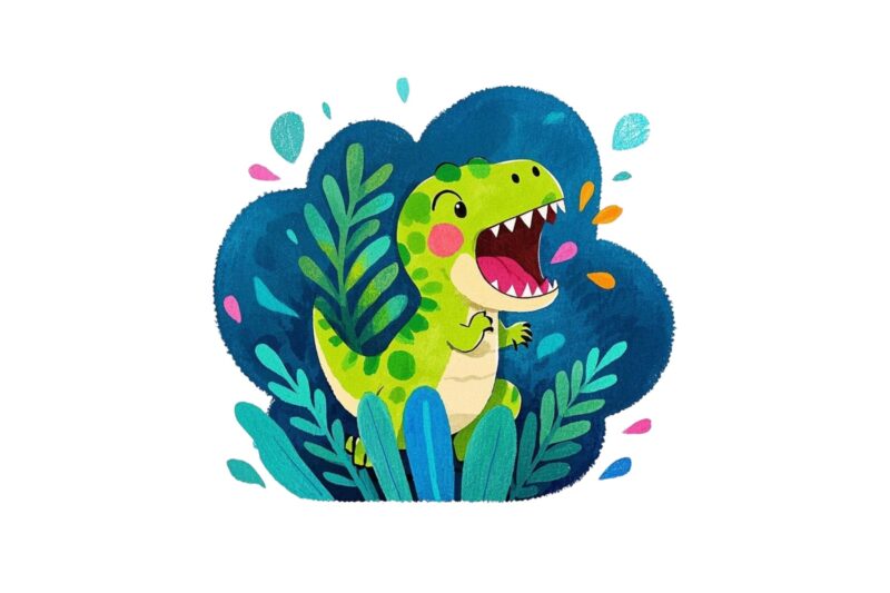 Colourful Vintage Dinosaur t-shirt design download instantly Retro Vintage T-shirt
