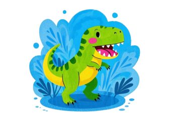 Colourful Vintage Dinosaur t-shirt design download instantly Retro Vintage T-shirt