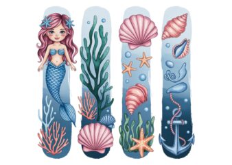 Trendy Retro Cute Mermaid Lover Graphics t-shirt design jpeg & png designs – download instantly Retro Vintage T-shirt Design