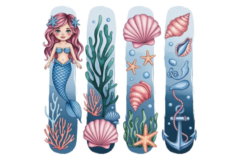 Trendy Retro Cute Mermaid Lover Graphics t-shirt design jpeg & png designs – download instantly Retro Vintage T-shirt Design