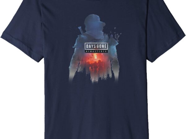 Days gone temasterd ready to fight big chest poster premium t-shirt