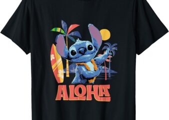 Disney Lilo & Stitch Aloha Hula Dance Distressed T-Shirt