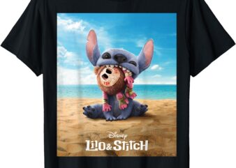 Disney Lilo & Stitch Live-Action Movie Funny Moana Poster T-Shirt