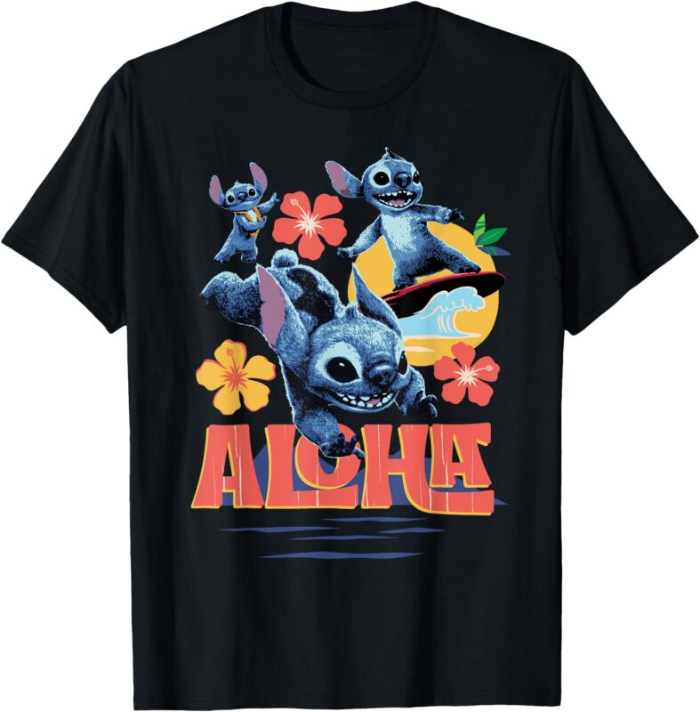 Disney Lilo & Stitch Live-Action Movie Tropical Aloha Stitch T-Shirt