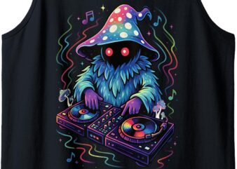 EDM Rave Outfits Festival Electronic Music Graphic Trippy DJ Tank Top