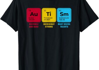 Elements Periodic Table Autism Awareness for Mom, Kids, Men T-Shirt
