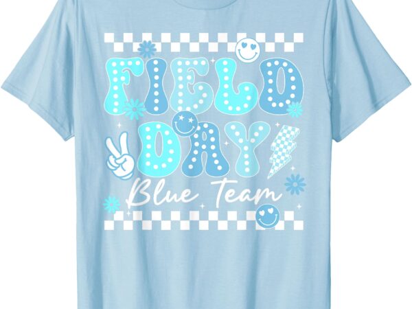 Field day blue team color field trip team game competition t-shirt