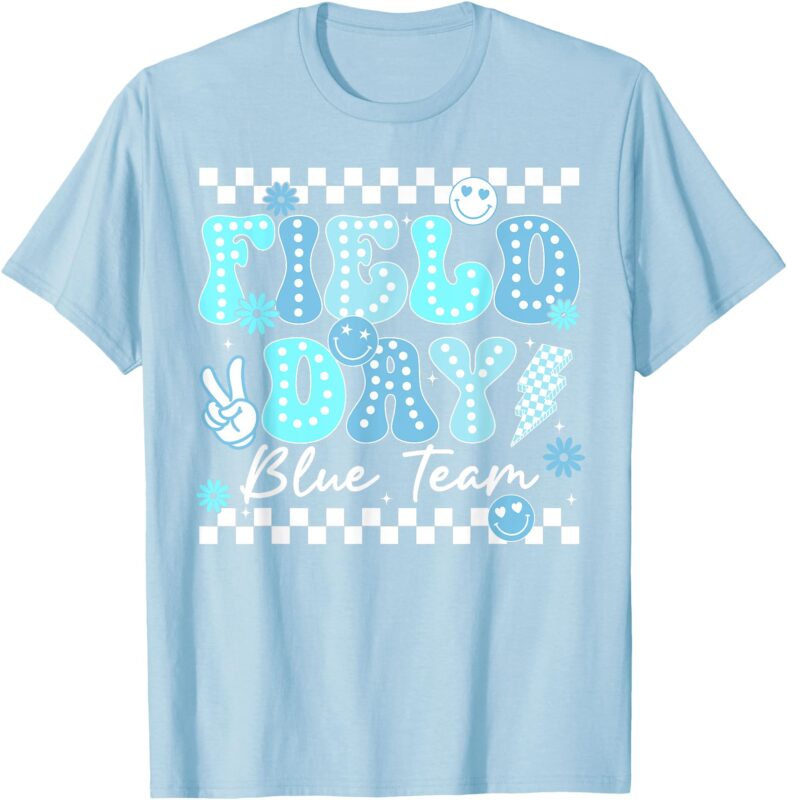 Field Day Blue Team Color Field Trip Team Game Competition T-Shirt