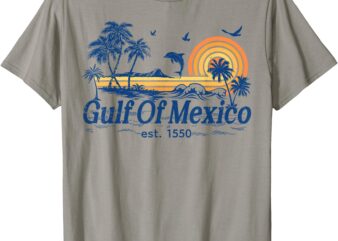 Gulf of Mexico Shirt Women Est 1550 Retro Vintage Beach T-Shirt