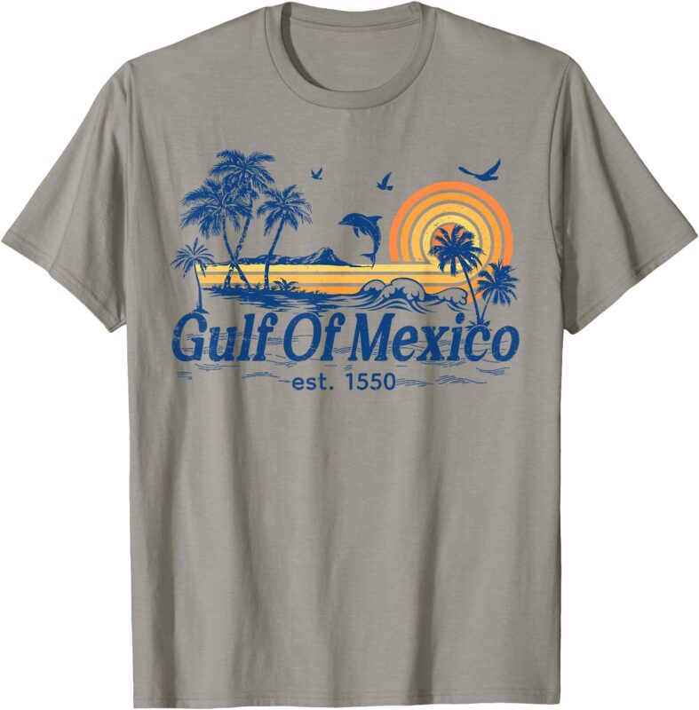 Gulf of Mexico Shirt Women Est 1550 Retro Vintage Beach T-Shirt