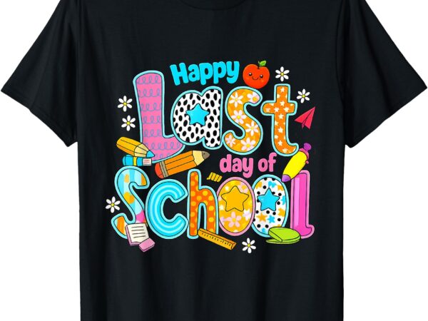 Happy last day of school graduation teacher student kids t-shirt