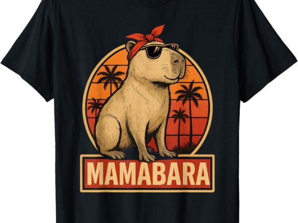 Mamabara funny capybara vintage mother’s day capybara mom t-shirt