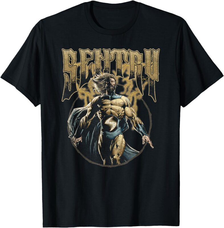 Marvel Comics Retro Classic Sentry Distressed Portrait T-Shirt