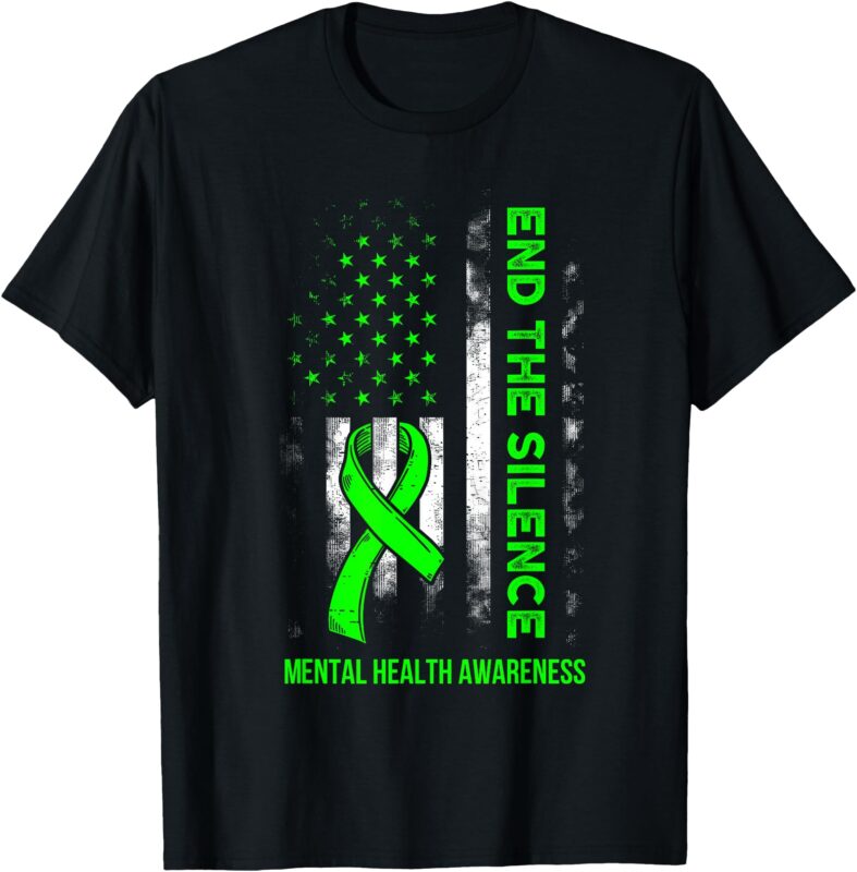 Mental Health Awareness Be Kind Sunflower Ribbon Semicolon T-Shirt