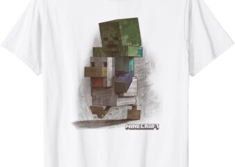 Minecraft Chicken Jockey Vintage Sketch T-Shirt