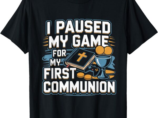 My first communion video game controller gifts boys girls t-shirt