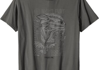 Night Fury Sketch Toothless T-Shirt