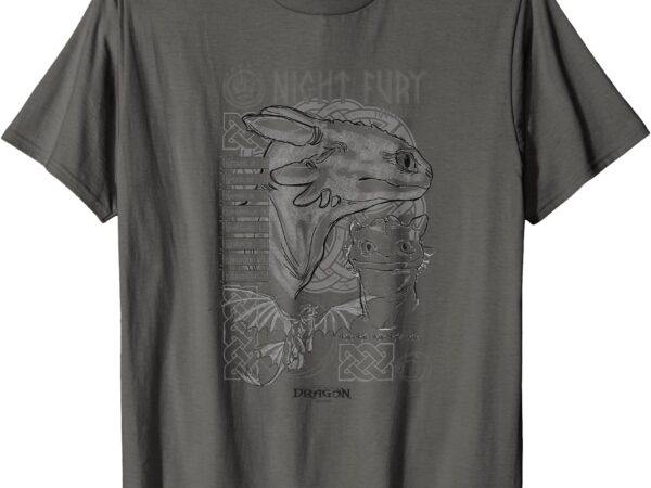 Night fury sketch toothless t-shirt