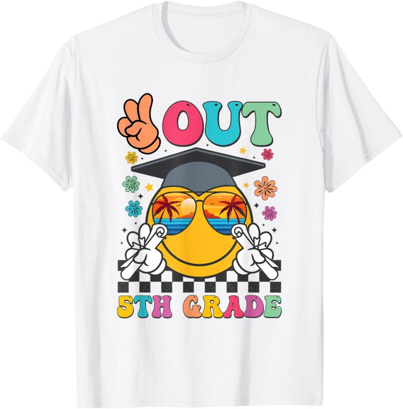 Peace Out 5th grade Graduation Fifth Grade Last Day School T-Shirt