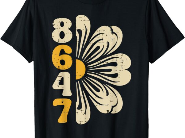 Resist 8647 daisy flower protest equality civil rights women t-shirt