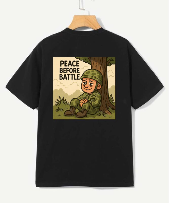 Peace Before Battle – Cartoon Soldier Art design