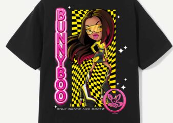 Bratz Bunny Boo Only Bratz Are Bratz Sasha Vintage Poster T-Shirt Design