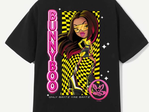 Bratz bunny boo only bratz are bratz sasha vintage poster t-shirt design