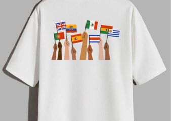 Hands with Flags Premium T-Shirt design