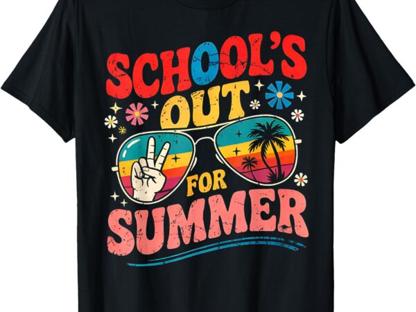 School’s out for summer teachers last day of school retro t-shirt_1