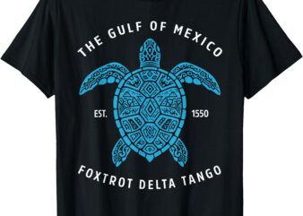 Sea Turtle Gulf Of Mexico Foxtrot Delta Tango T-Shirt