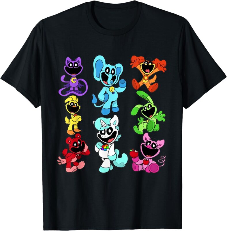 Smiling Animals Plush Critters Costume Funny Animals Girls T-Shirt
