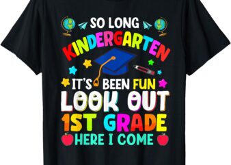 So Long Kindergarten Graduation Grad Teacher Kid Boy Girl T-Shirt