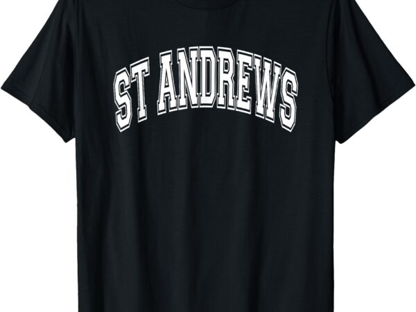 St andrews arched white text t-shirt