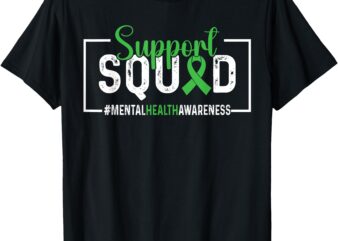Support Squad Sunflower Hair Mental Health Awareness T-Shirt