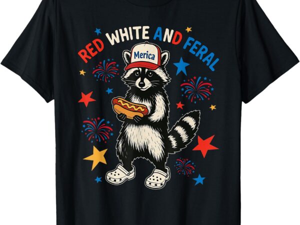 Red and white and feral t -shirt t shirt design online