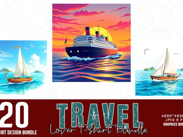 Vintage travel lover t-shirt design bundle of 20 designs – download instantly Vintage travel lover t-shirt design bundle of 20 designs – download instantly