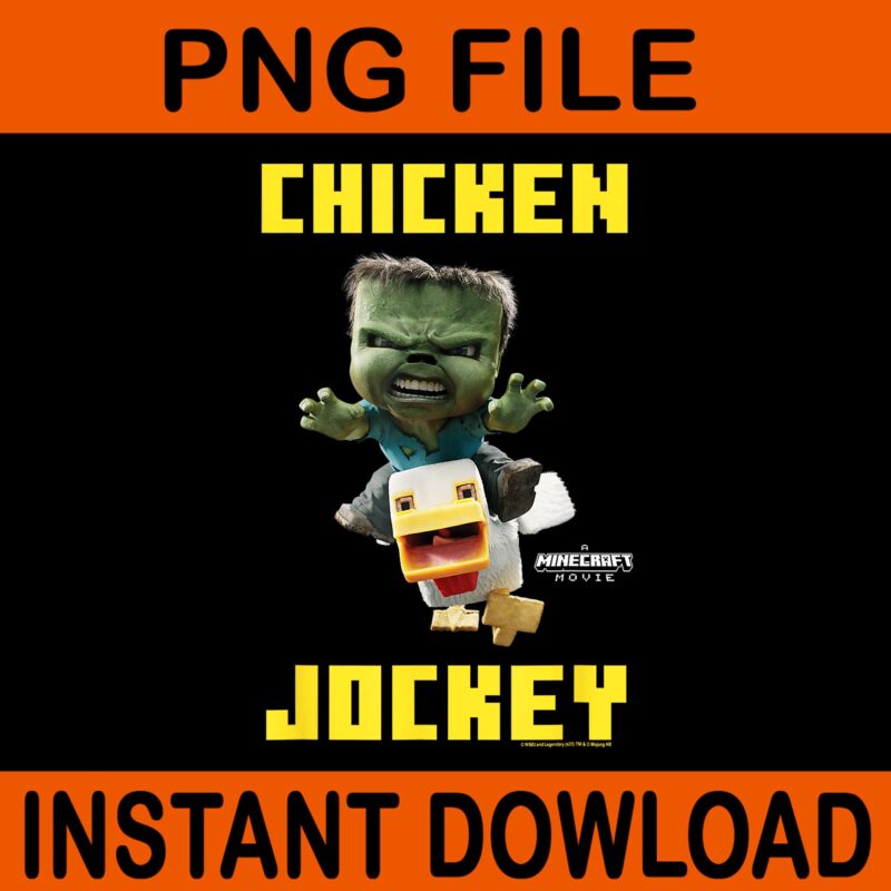 A Minecraft Movie Chicken Jockey Baby Zombie Logo PNG