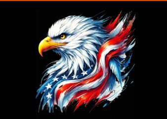 4th of July USA Flag Bald Eagle Patriotic Pride PNG, 4th of July Eagle PNG