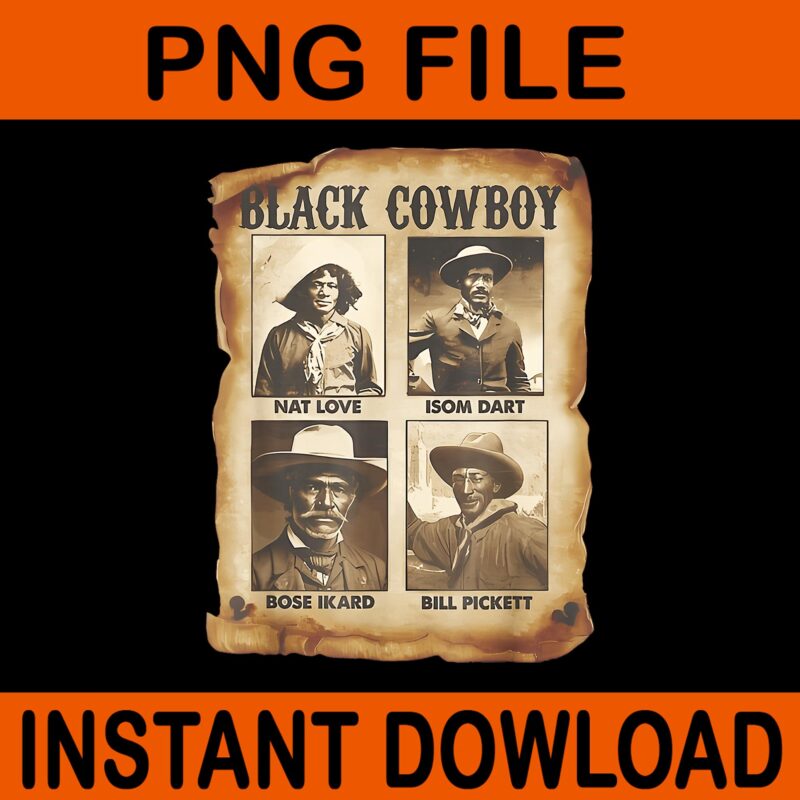 Black Cowboy Western Rodeo Melanin Black History Texas PNG