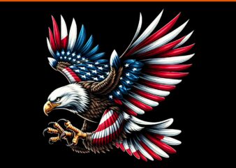 Cool usa patriotic bald eagle american flag 4th of july png, eagle 4th of july png