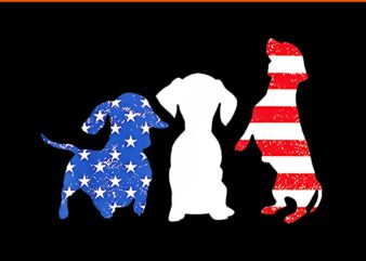 Dachshund Fourth 4th Of July Patriotic American PNG, Dachshund 4TH Of July PNG