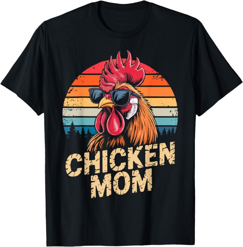 Vintage Chicken Mom Mama Chicken Lover Mommy Mothers Day T-Shirt