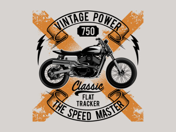 Vintage power bike t shirt vector art Vintage power bike t shirt vector art