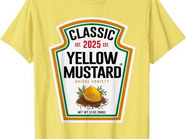 Yellow mustard diy halloween costume matching group mustard t-shirt