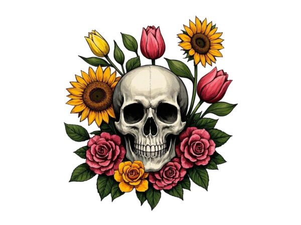 Vintage punk skull lover t-shirt design – download instantly retro vintage artwork Vintage punk skull lover t-shirt design – download instantly retro vintage artwork