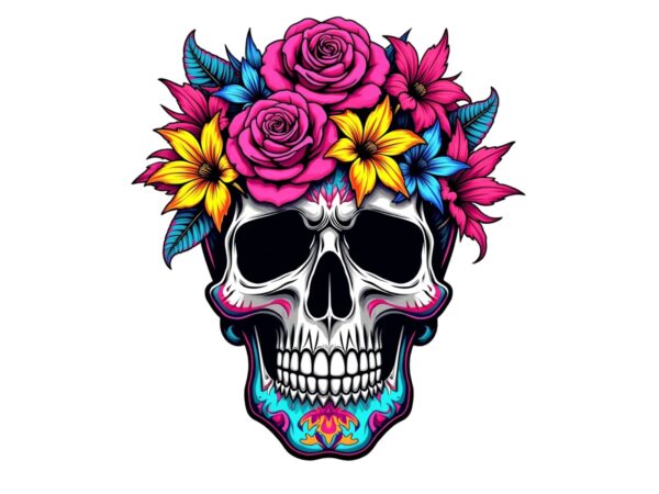 Vintage punk skull lover t-shirt design – download instantly retro vintage illustration Vintage punk skull lover t-shirt design – download instantly retro vintage illustration